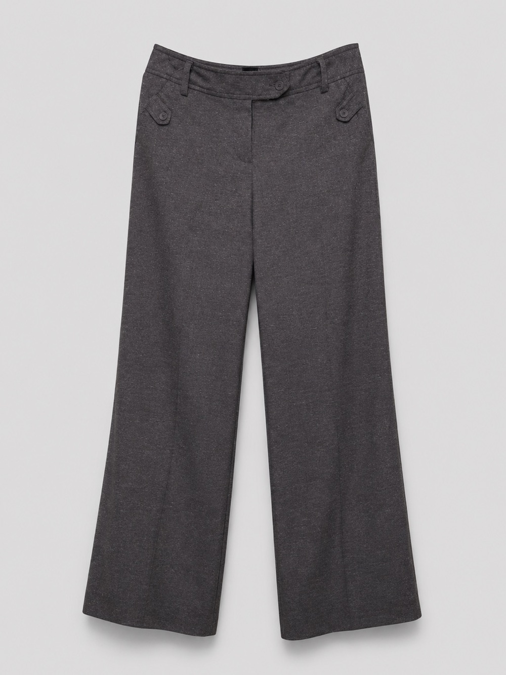 Sandro Sportswear Gray Wide Leg Cropped Trousers Womens 8 Work Office
